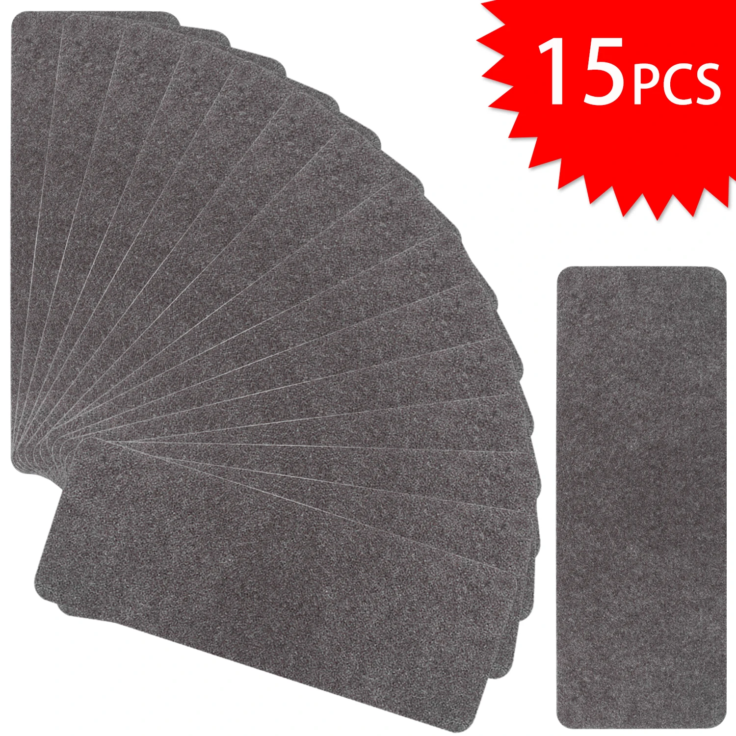 

Stair Mat High Density Soft Self-adhesive Non-slip Floor Rugs Carpet Solid Color Modern Home Decor Corner Step 15 pcs