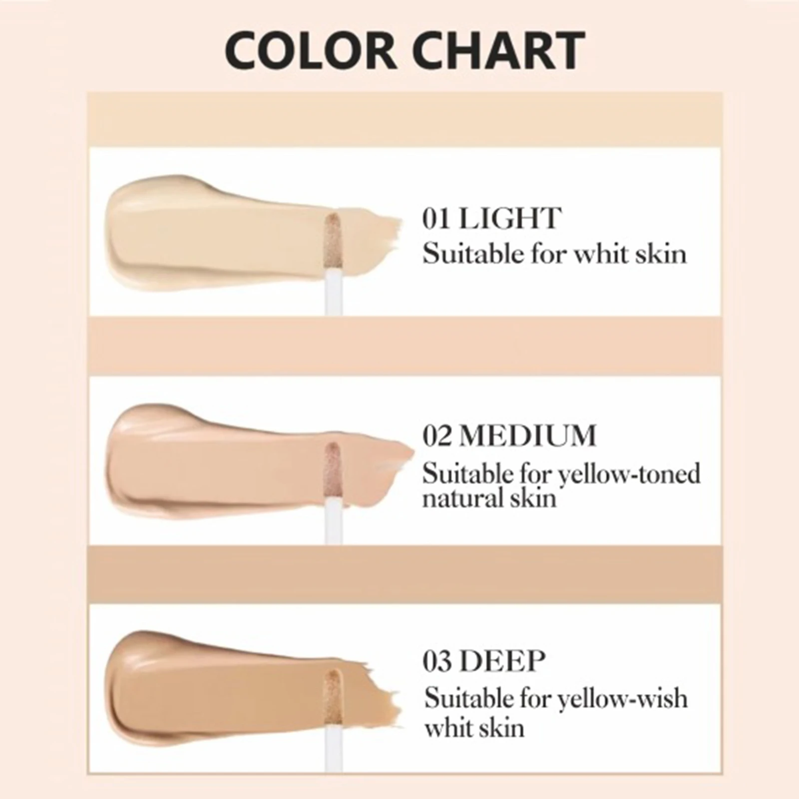 3 Colors Liquid Concealer Waterproof Matte Full Coverage Acne Scars Dark Circles Foundation Whitening Lasting Makeup Cosmetics