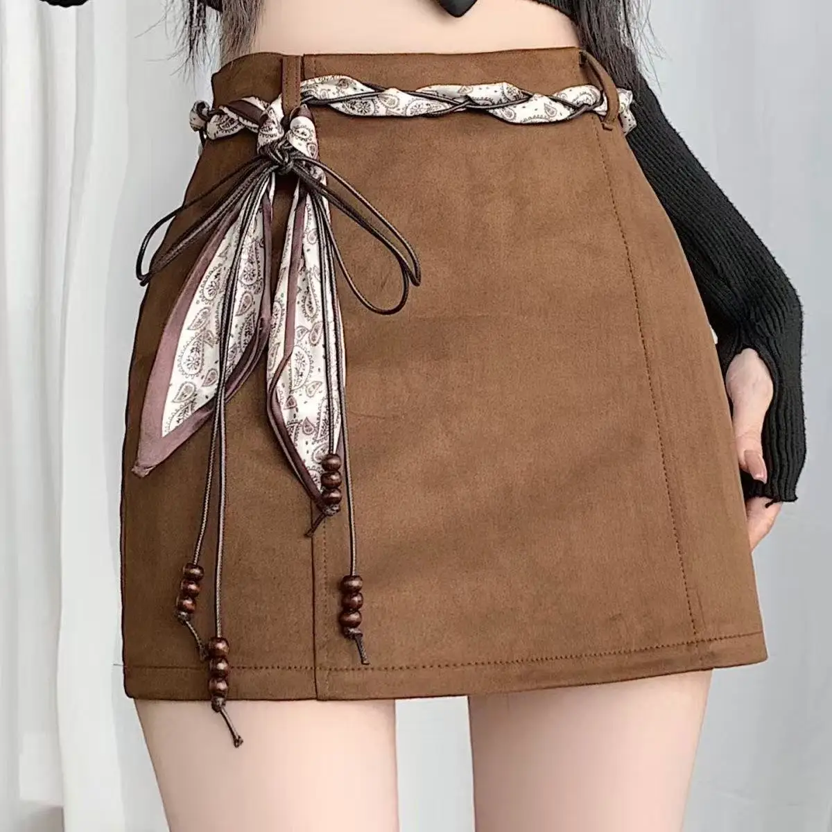 Vintage Paisley Spring and Summer Silk Scarf Woven Belt Elegant Accessory for Women Fashionable Belt Retro American-style Belt