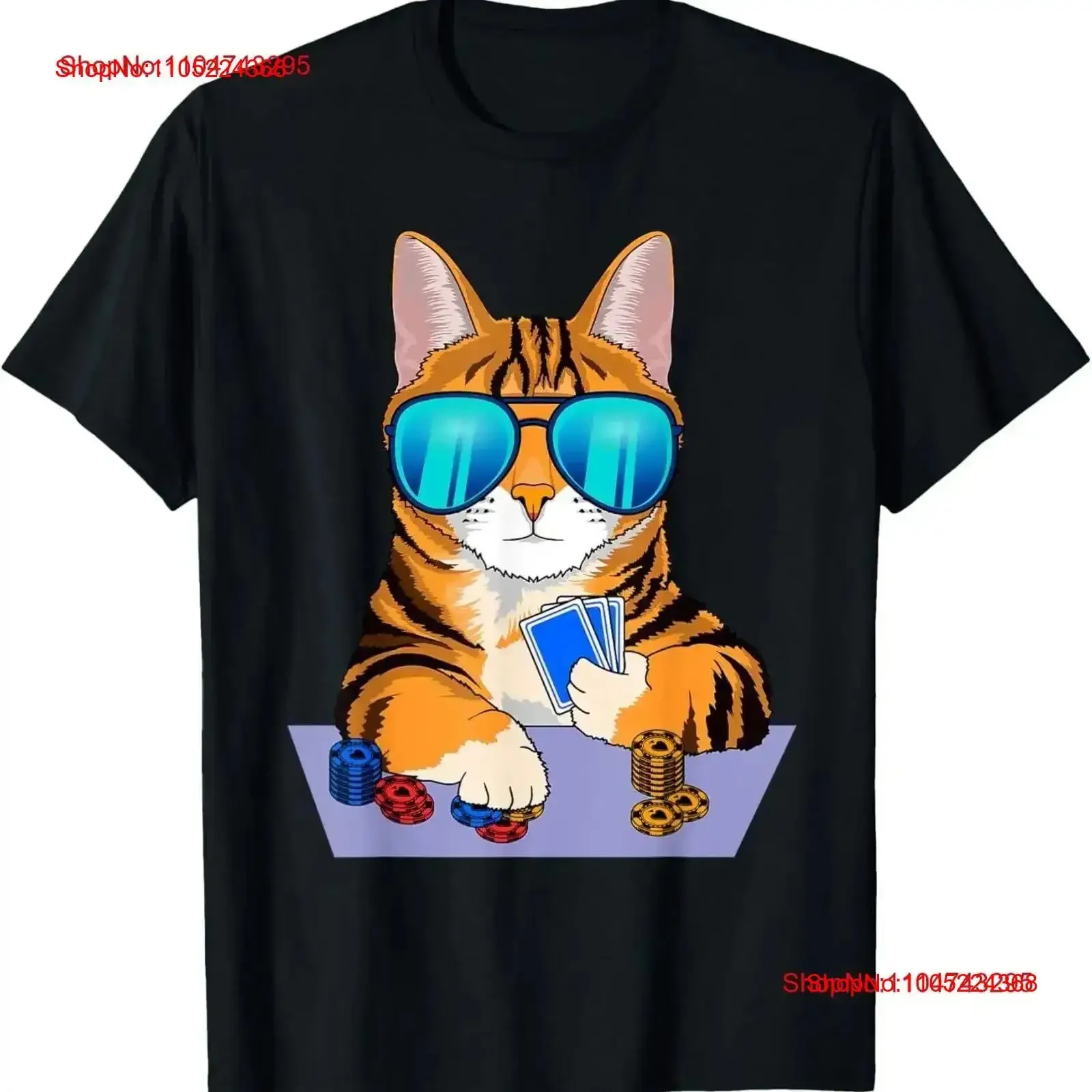 gato-jogar-poker-texas-hold'em-t-camisa-vintage-lavado-casual-versatil-esticado-topo-para-uso-diario-roupas-de-grife-moda