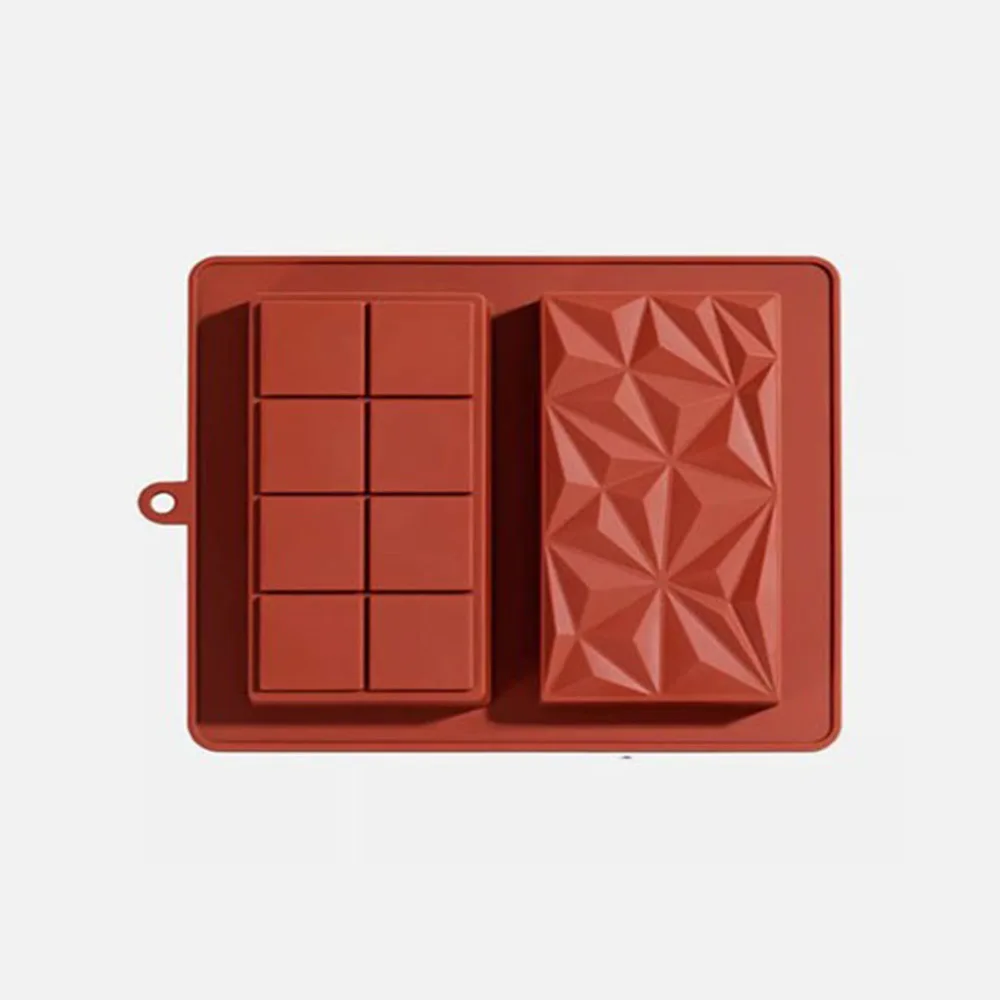 Chocolate Bar Mold Silicone Thick Chocolate Bar Mold Durable Rectangle Pistachio dubai Chocolate Bar Break Apart Candy Molds