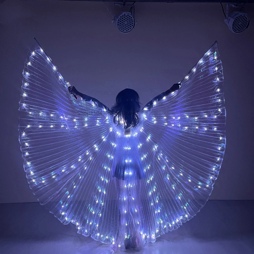 

Girls Wings boy Children Cape Belly Dancing Wings Carnival Show Halloween Christmas White Color Butterfly Wing