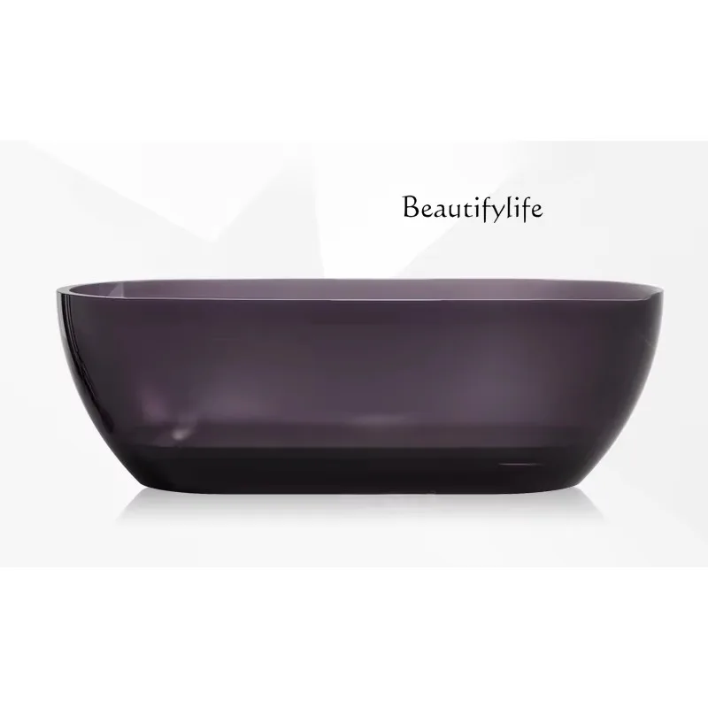 X36 Independent Integrated Resin Transparent Bathtub Home Hotel B & B Double Color Bathtub