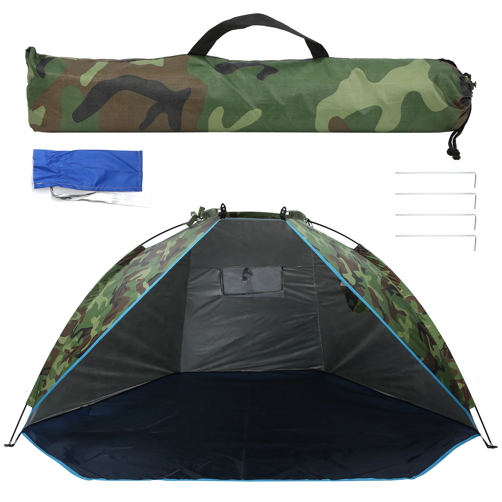 

Portable Camouflage Sunshade for 2 People, Outdoor Fishing Shelter, Camping Tent for Mountaineering or Camping