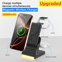 10000mAh 5 In 1 Power Bank Magnetic Wireless Charger PowerBank Fast Charging External Battery For iPhone 16 15 14 iWatch Airpods