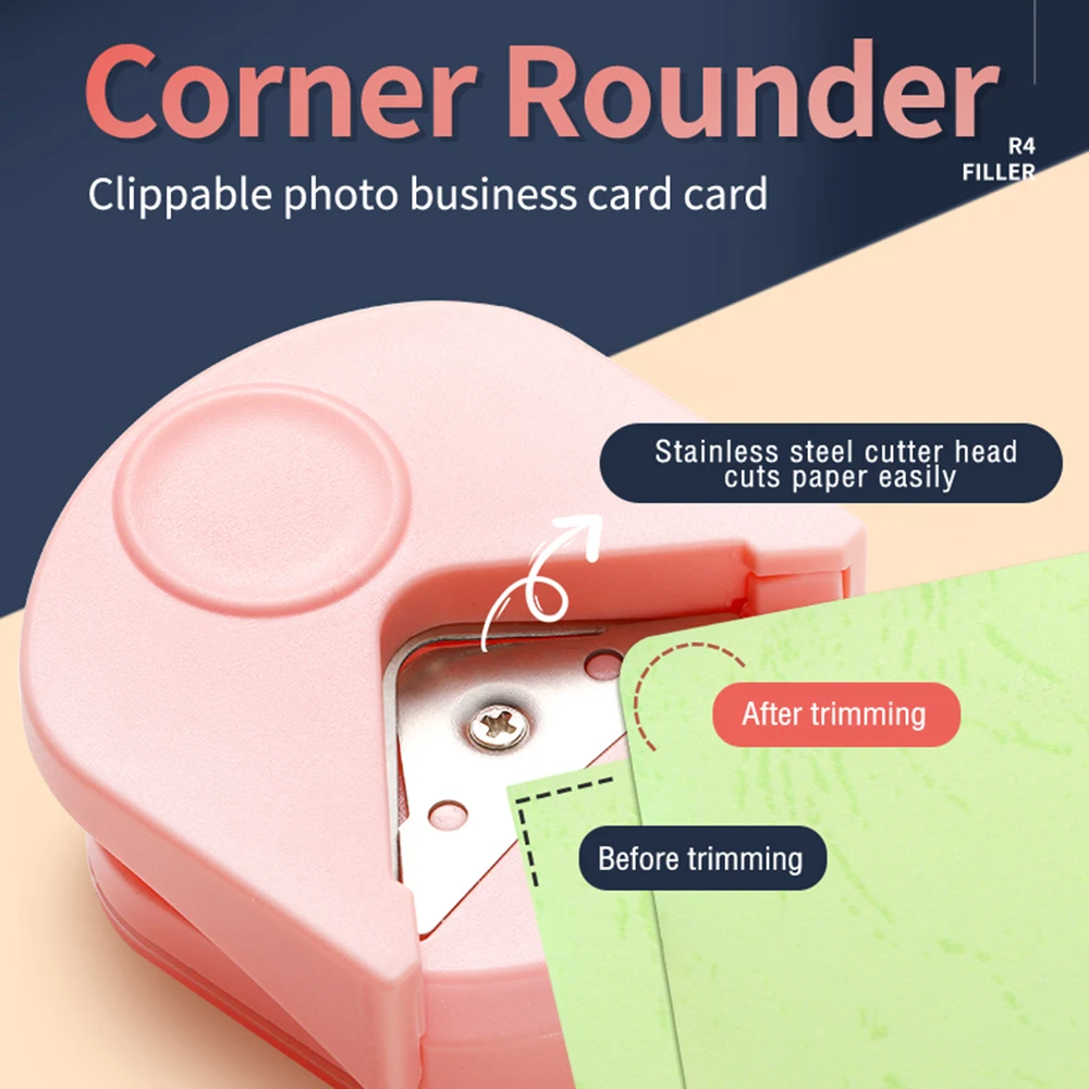 Corner Rounder Mini Corner Trimmer Punch 4mm Round Corner DIY Paper Card Photo Planner Cutter Scrapbooking Tool for School