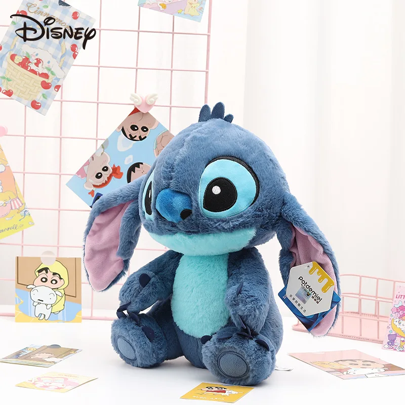 Disney Stitch-muñeco de peluche de 25cm, almohada suave, regalo de cumpleaños para niños