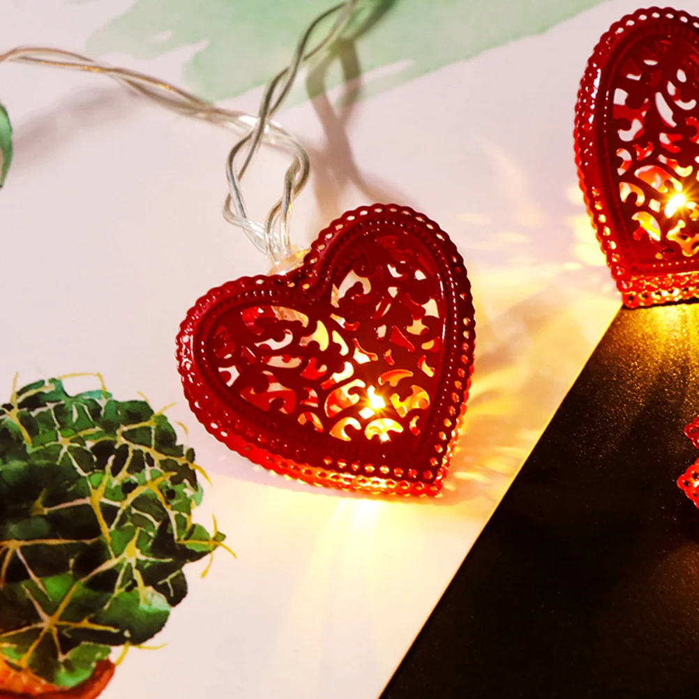 

2 set 2 Sets Led Light String Heart Shape Warm Romantic Room Decor For Valentine Party Hotel Bar Decoration Soft Lighting