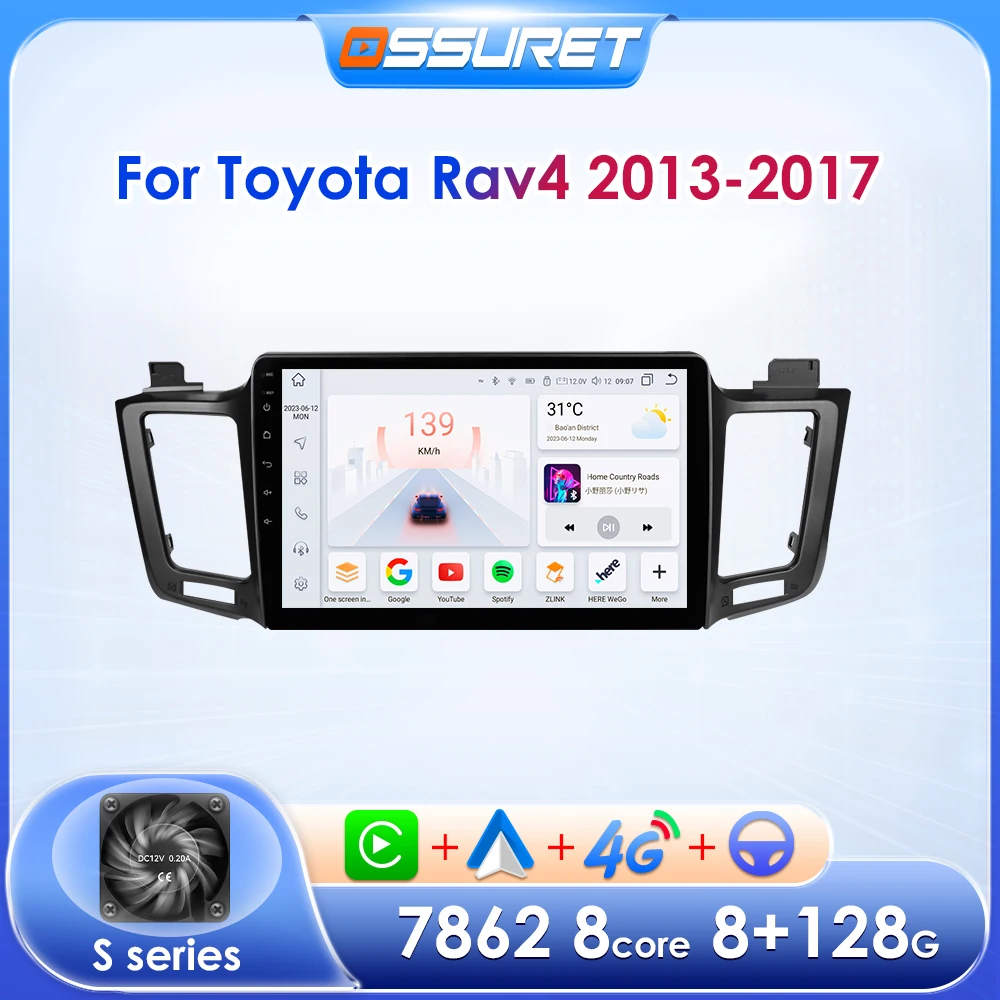 Image of 7862 Android Autoradio Multimedia für Toyota Rav 4 Rav4 Carplay GPS Auto Stereo Audio Player Navi WiFi