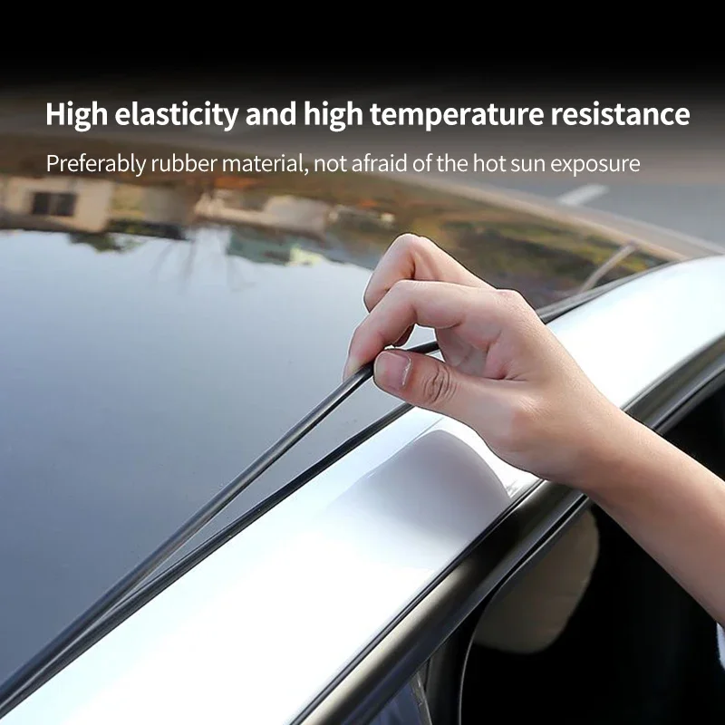 For Tesla Model Y Model 3 Roof Seal Strip Rubber Kit Wind Guard Noise Reduction Sealing Stickers Skylight Sunroof Accessories view 2
