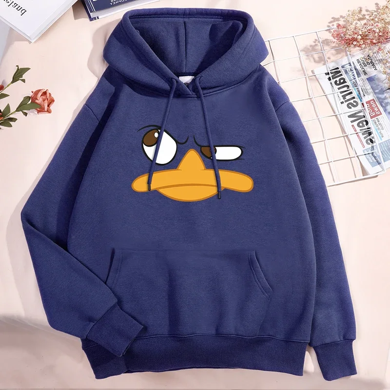 Doubting The Color Of A Duck'S Face Hoodies Men Women Casual Hip Hop Streetwear Crewneck Fleece Sweatshirt Pullover Hoody Male