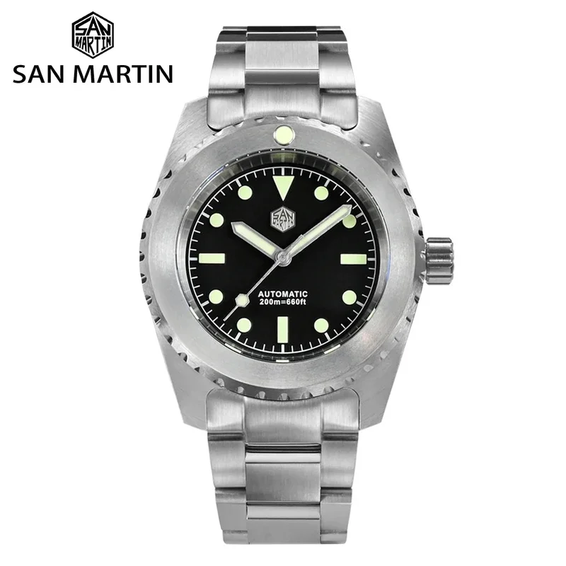San Martin SN0029GB Retro Men Diver Watch 41mm Classic Vintage Miyota Self-winding Mechanical Watches 200M Waterproof Luminous