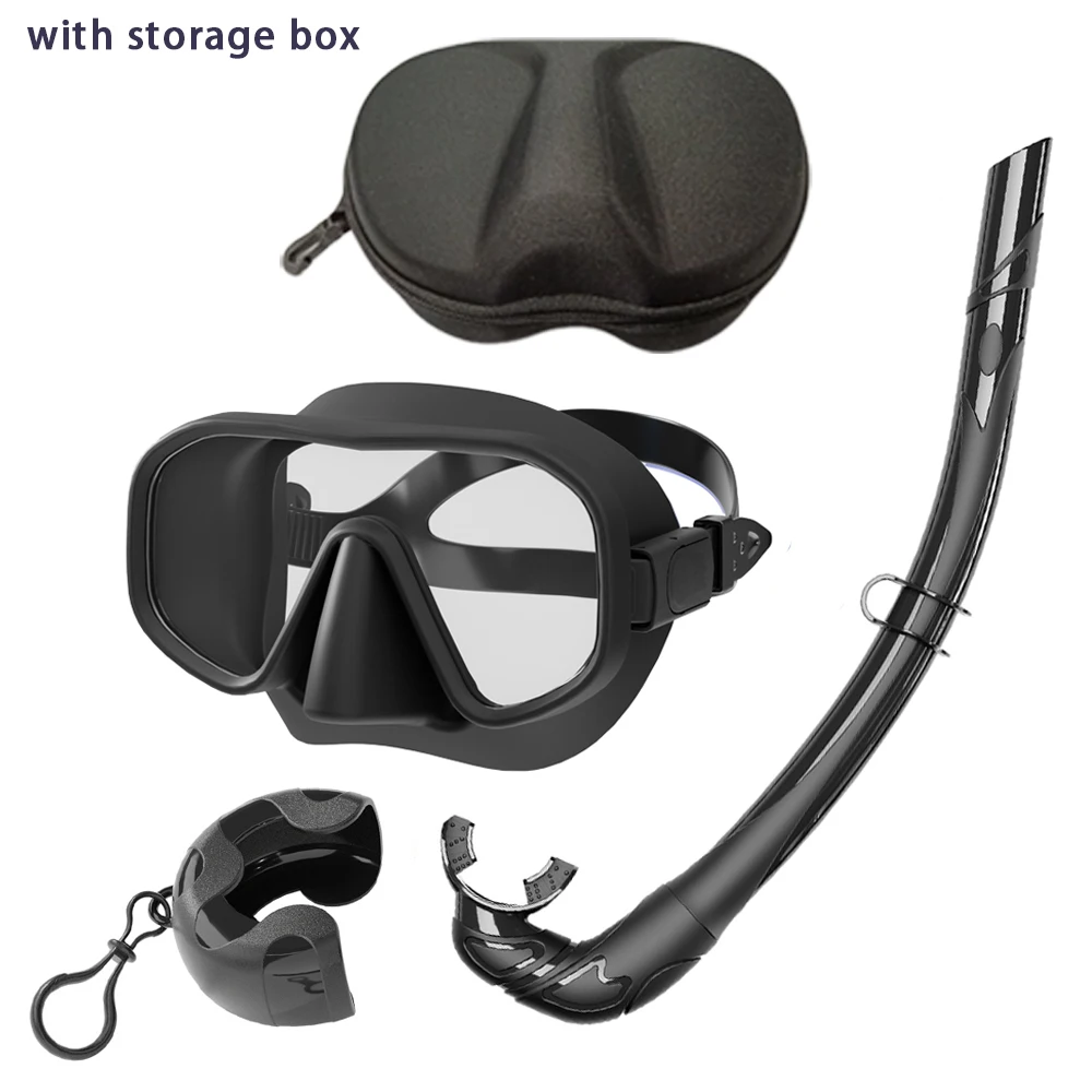 Professionelle Unterwasser-Tauchmaske, HD-Hartglas, für Erwachsene, verstellbar, zum Tauchen, Schnorcheln, Schwimmen, Tauchbrille + Aufbewahrungsbox – Detail 34