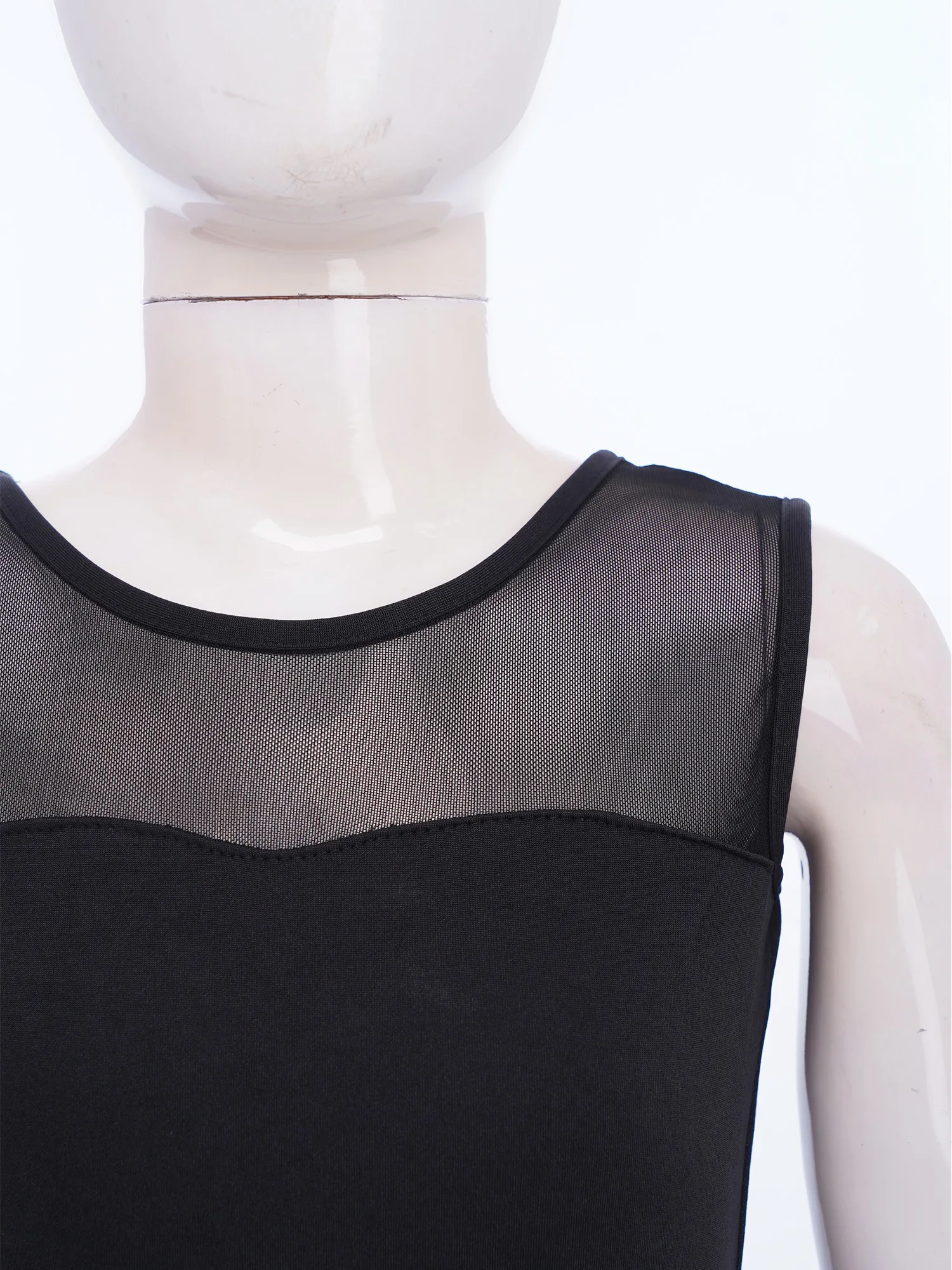 キッズガールズラテンダンス衣装ノースリーブシアーメッシュレオタードタッセルスカート付きタンゴチャチャサンバダンスステージパフォーマンス用