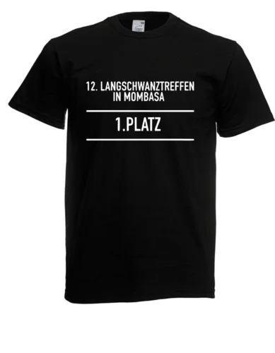 Herren T-Shirt 12. Langschwanztreffen in Mombasa Größe bis 5XL