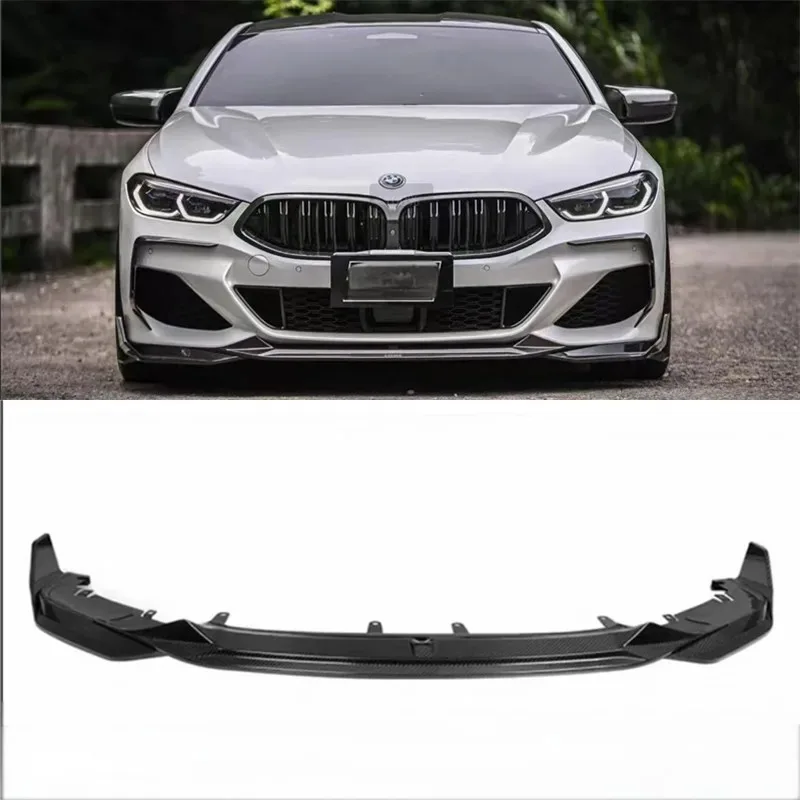 

For BMW G14 G15 840i 2018 2019 2020 2021 2022 2023 ReaI Dry Carbon Fiber Front Bumper Lip Spoiler Kit