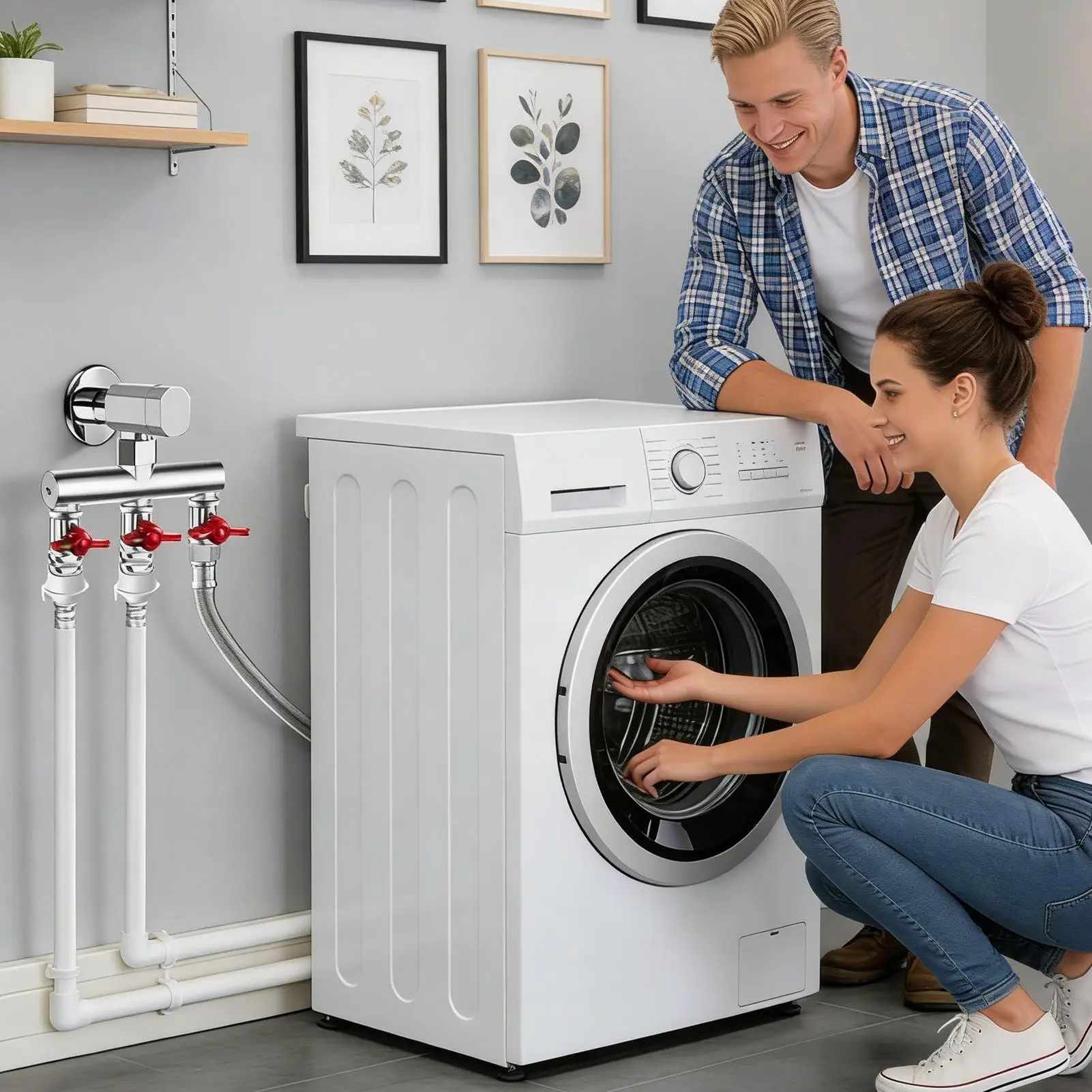 

Разветвитель для садового шланга, сверхмощный, с большим запорным клапаном, 3-ходовой адаптер для полива газонов, уборки на улице, для фермы