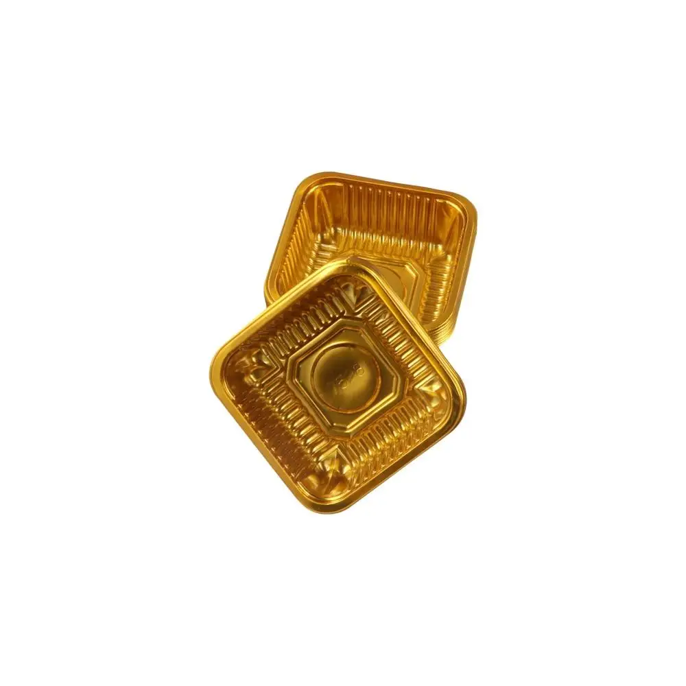 100Pcs Disposable Plastic Cupcake Packaging Box Cake Holder Mooncake Tray Mousse Container