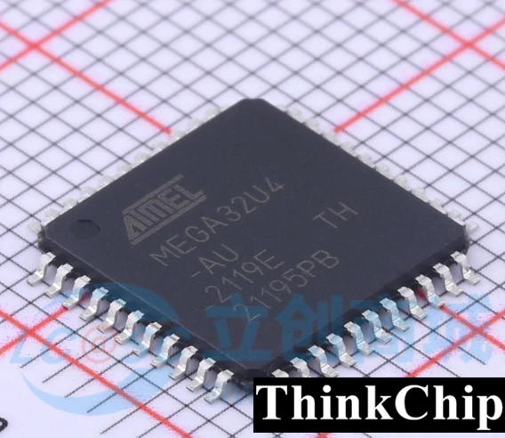 ATMEGA32U4-AU QFP-44 (MCU/MPU/SOC) وحدة تحكم دقيقة 8 بت مع 16/32 كيلو بايت من فلاش ISP ووحدة تحكم USB أصلية جديدة