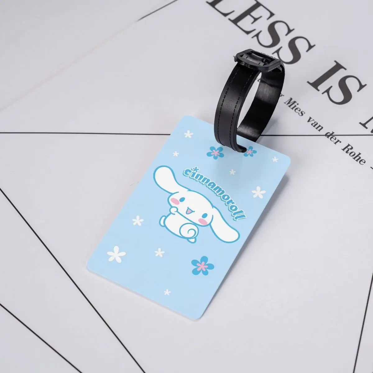 Sanrio Cinnamoroll Cute Cartoon Luggage Tag Suitcase Plastic Travel Accessories Luggage Bag Case Tag ID Address Luggage Tag Gift