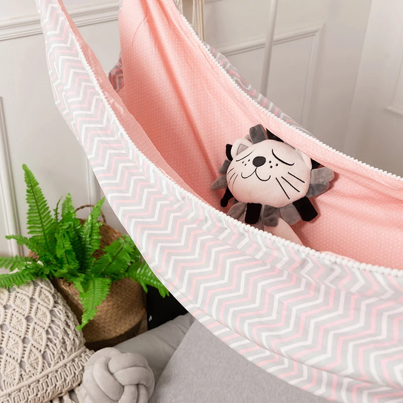 Indoor Outdoor Hammock Hanging Cloth Bag Net for Stuffed Toy Storage Household Simple Swing for Nursery Kids Room Home Decor