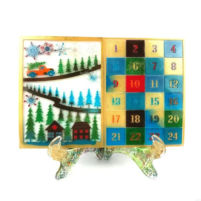 R66A Silicone Clock Storage Stand Fold Epoxy Resin Hình ảnh Khung hiển thị khuôn đứng