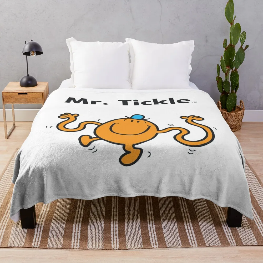 Unique Print with Mr. Tickle Cool Throw Blanket Blanket For Sofa Quilt Blanket Personalized Gift