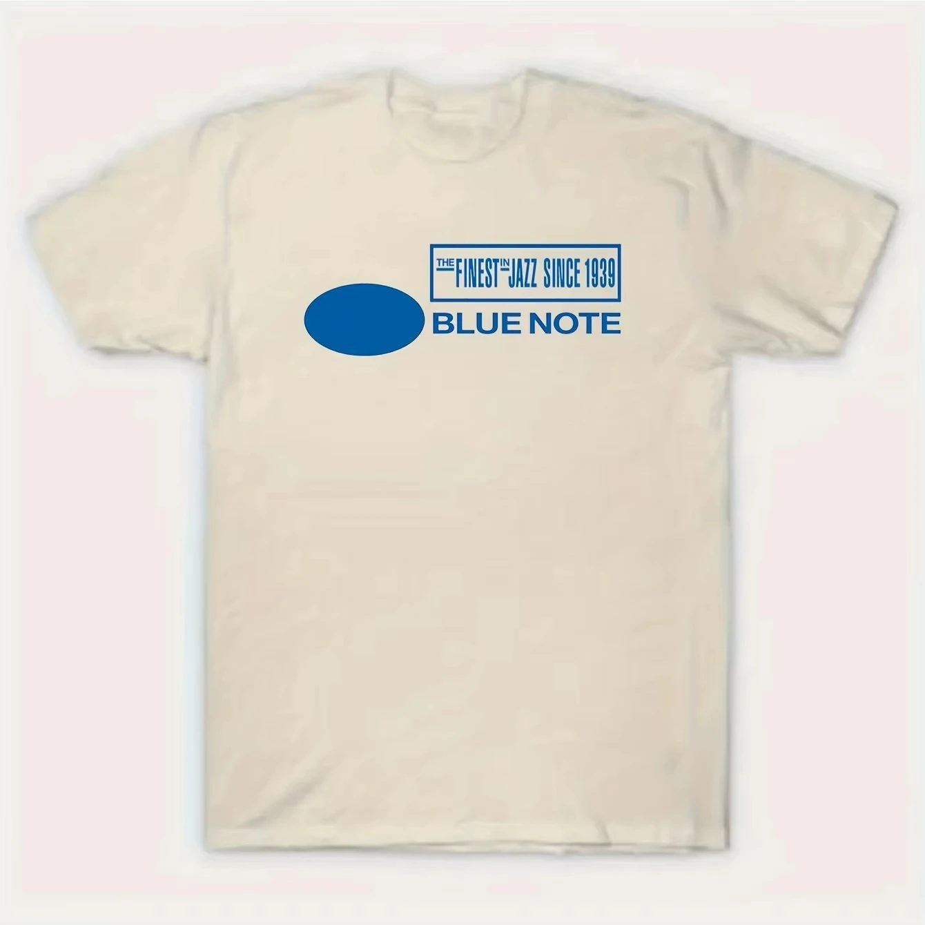 Blue Note Jazz Logo Print The Finest Jazz Since 1939 Music Label Design Cotton T-shirt Streetwear Men's Clothing Women's T Shirt