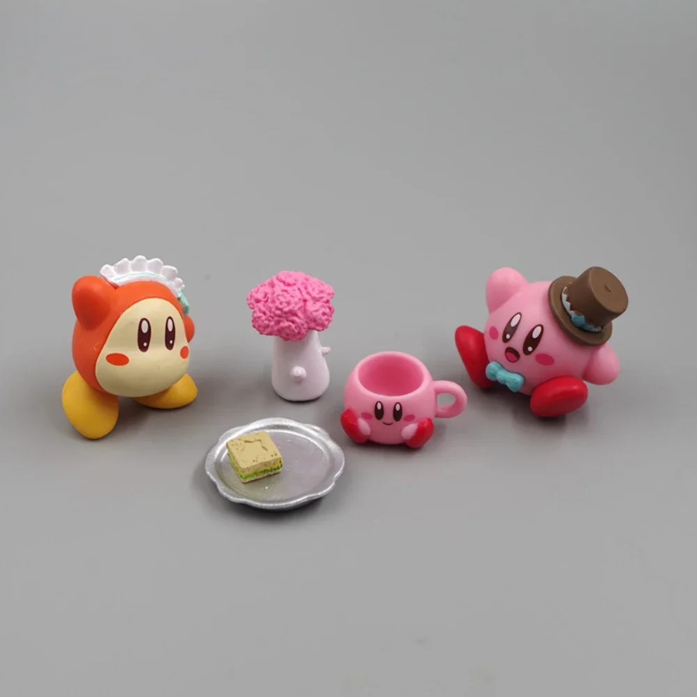 Kawaii Spielzeug Kirby 3 cm Figur Anime Sanrio Dekoration Action Collection Mittagessen Tee Dekorationen PVC Materialien Geschenke für Mädchen