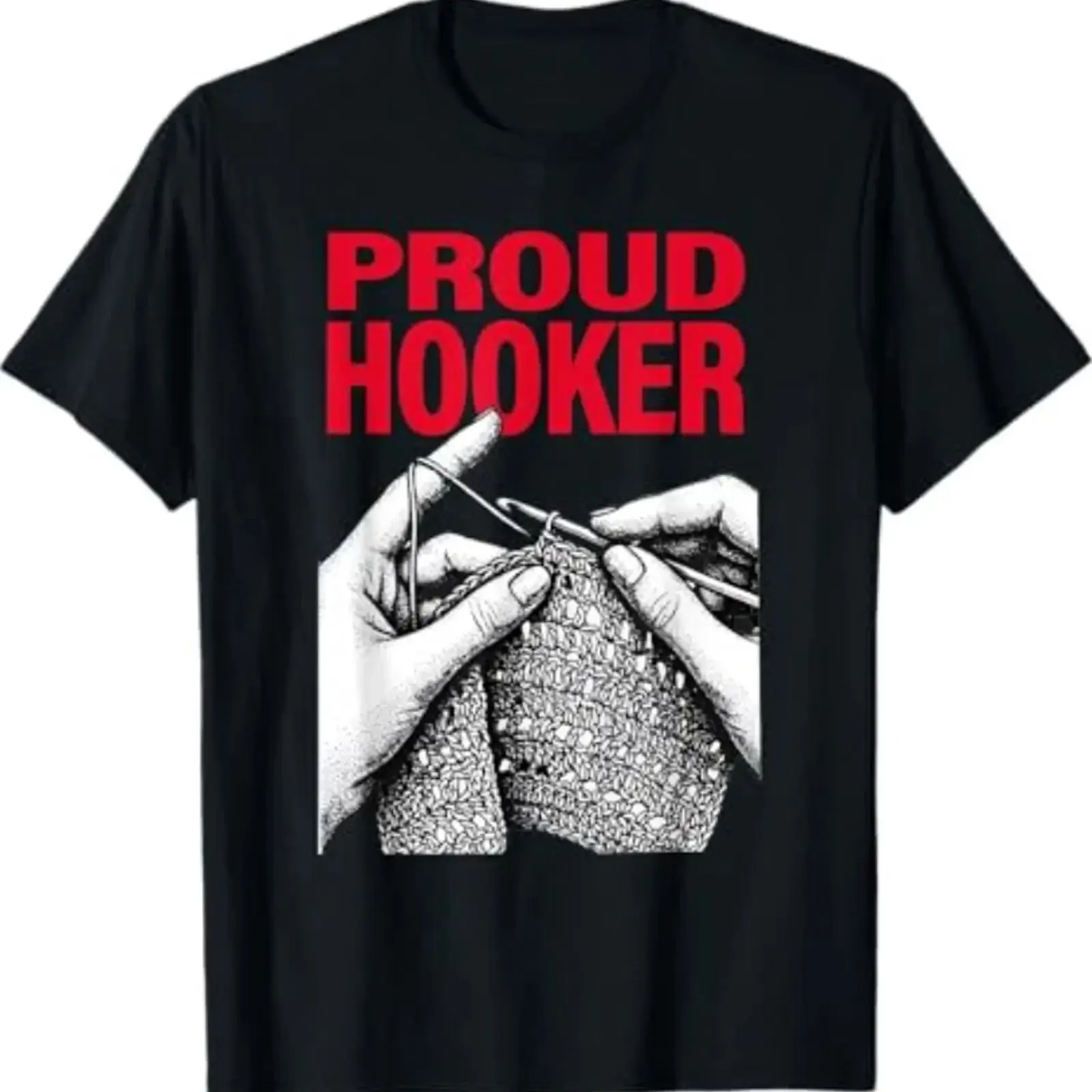 Proud Hooker Funny Knitting Lover Saying Quote vintage Washed Versatile Stylish Stretched Unisex graphic homme Comfortable