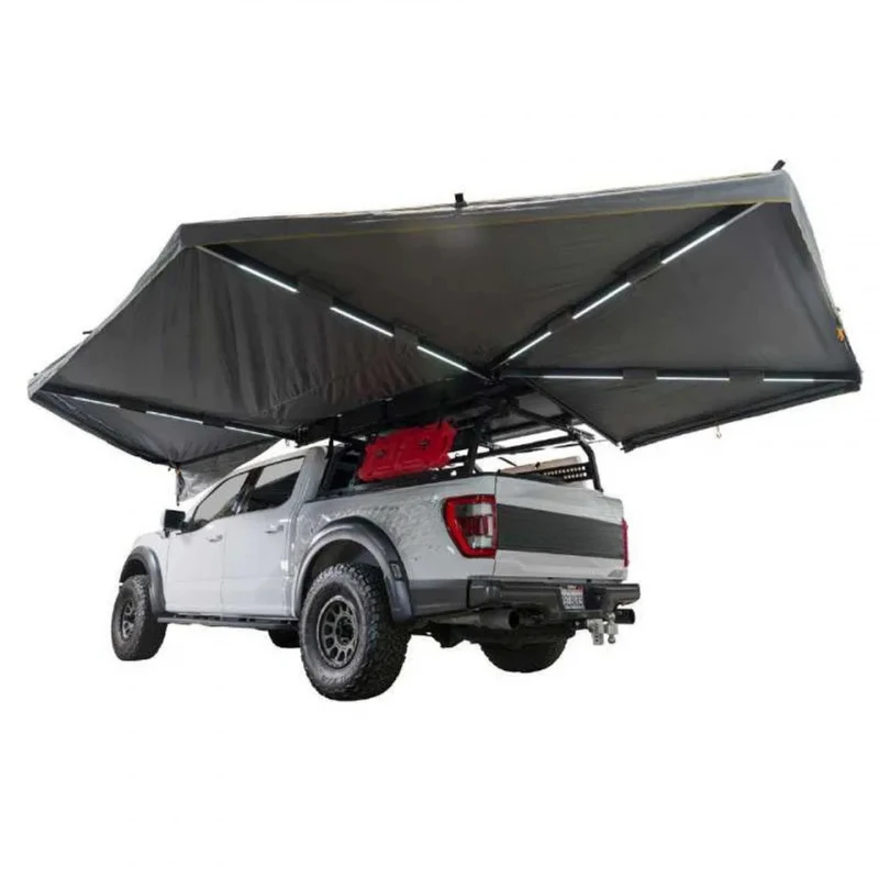 

Hot Selling Outdoor Camping Freestanding Car Side 270 Awning With LED S High Quality