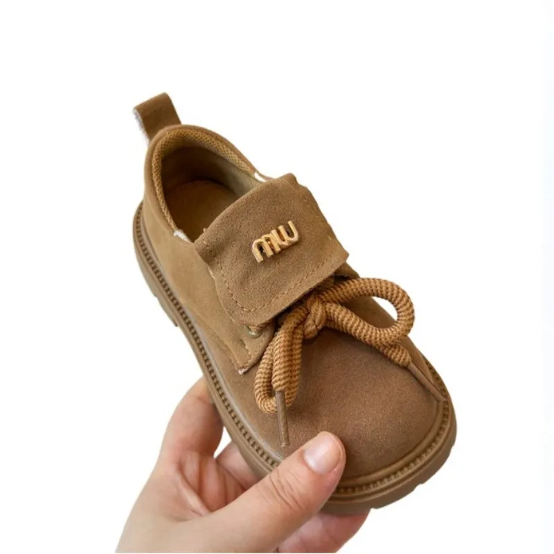 

Children's fashion trend retro small leather shoes autumn new item boys girls soft soled baby school casual shoes Size 23-35