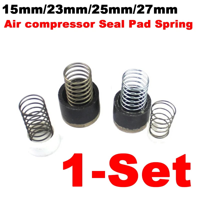 1 Set 15/23/25/27mm Air Compressor Seal Pad Spring For 65/90/95/105 Type Air Compressor Replacement Parts Check Valve Core