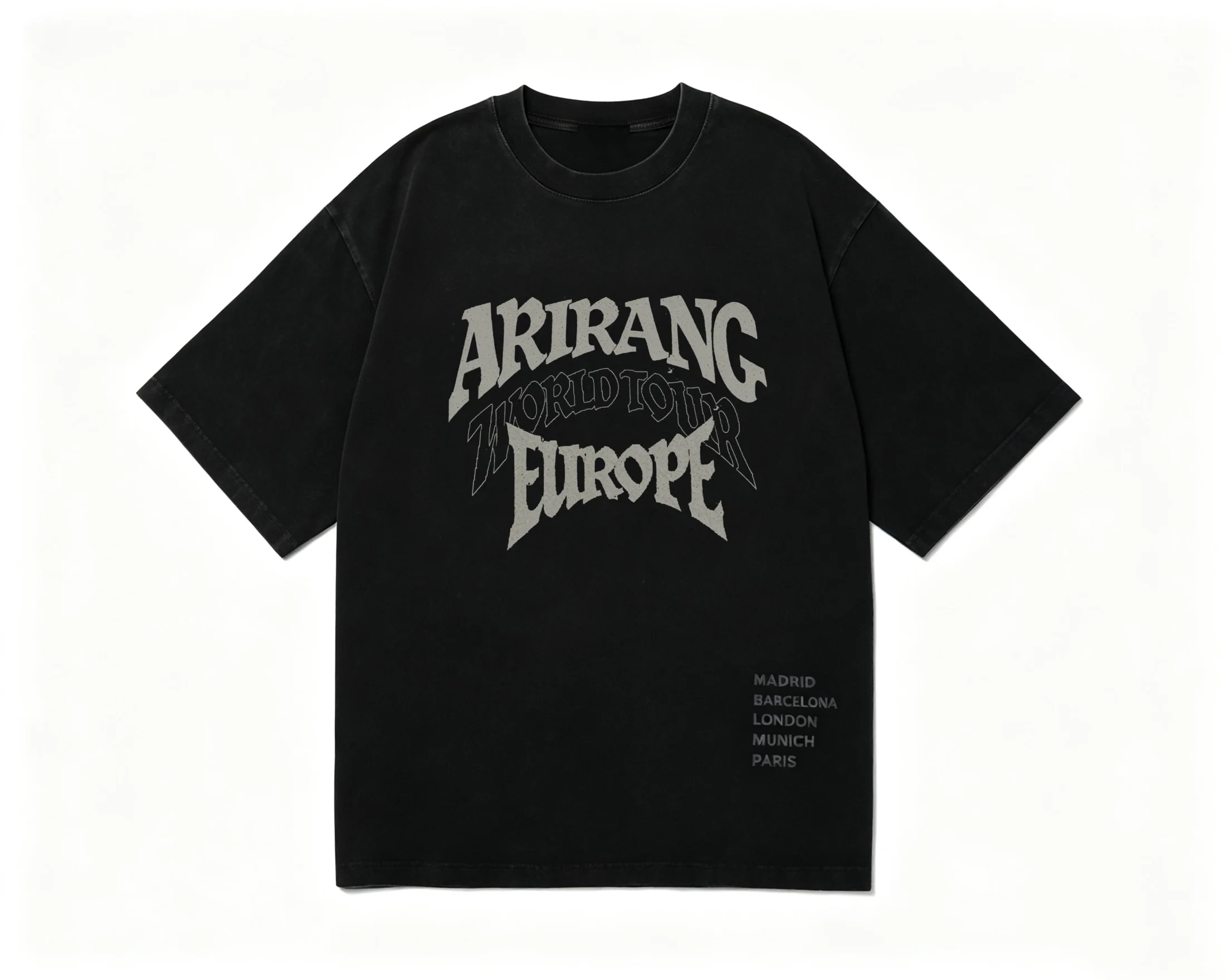 2026 Kpop Europe Tour Cotton Unisex T-Shirt Group Tour Graphic shirt High-Quality Summer Fashion Men Women Boy Band Korean Shirt