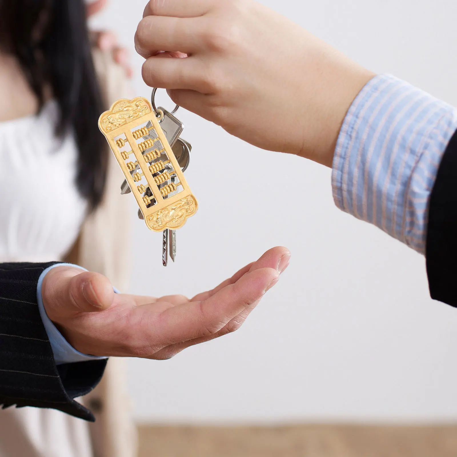 

Retro Abacus Key Chain Pendant Decorative Keyring Accessories High Hardness Rust Proof Unique Design for Bags and Keys