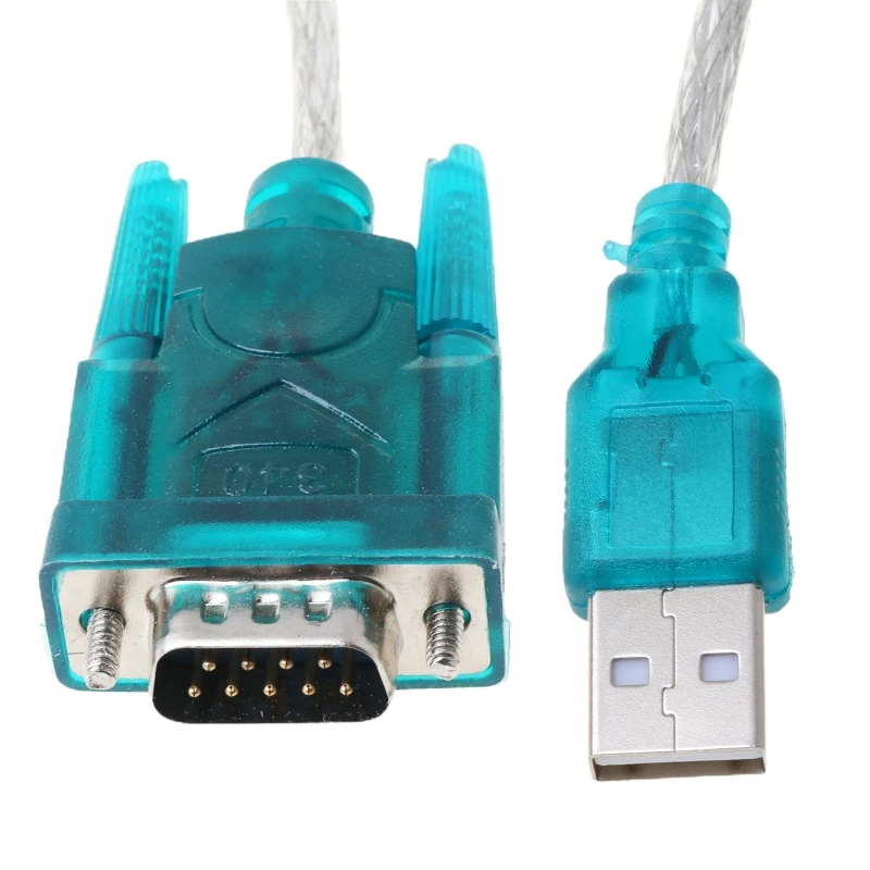 Czarny standardowy konwerter kabla szeregowego USB na RS232 RS-232 (DB9) na PC