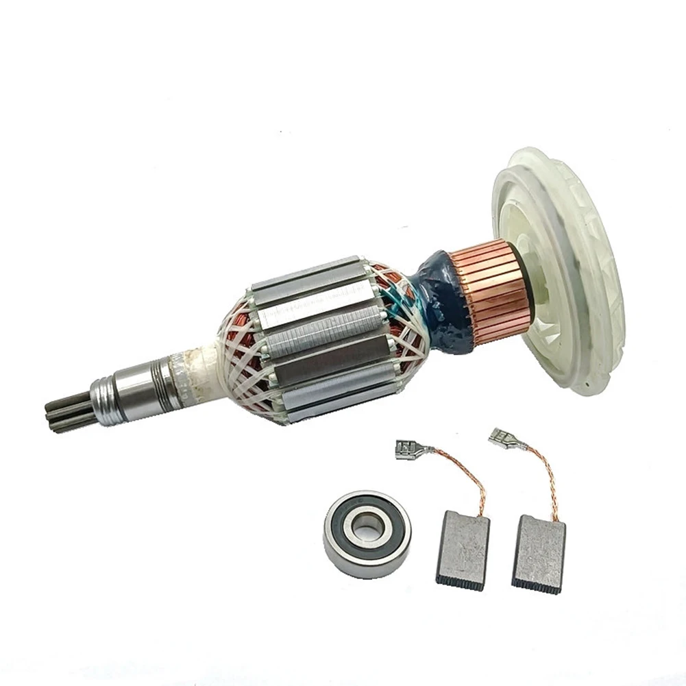 Armature Rotor Anchor for Bosch Electric Tools For GBH10DE 11223EVS Part 1614011072 with Bearings and Carbon Brushes