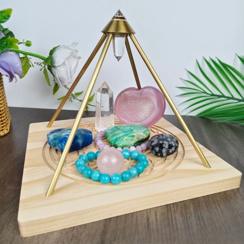 White Crystal Handicraft Display Stand Creative Ornament Home Decoration Meditation Energy Miniatures Accessory Gift Ideas