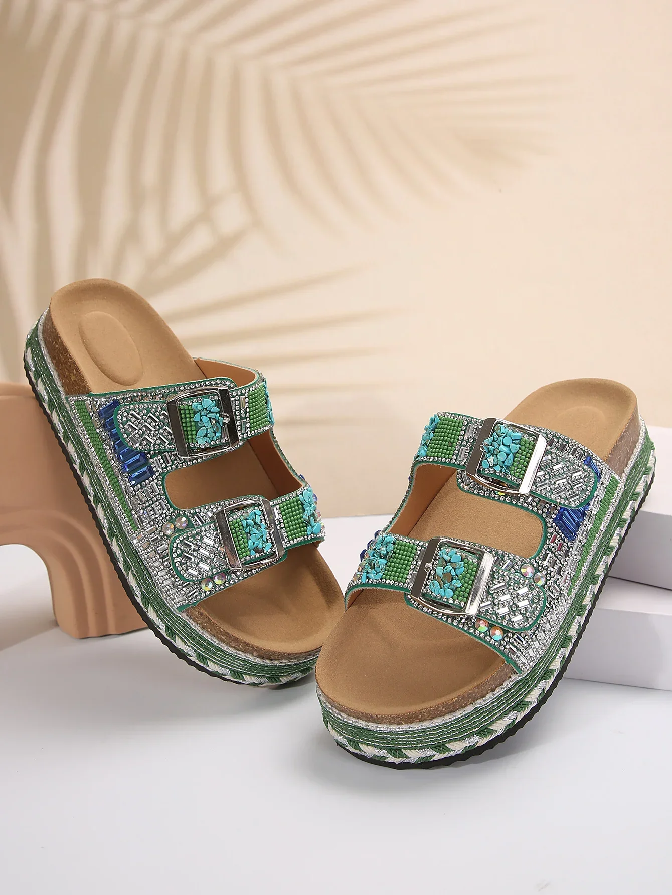 New Shoes Home Platform Flip Flops Outdoor Beach Slippers Fashion Summer Women Sneakers Sequin Platform Shoes Women\'s Sandals