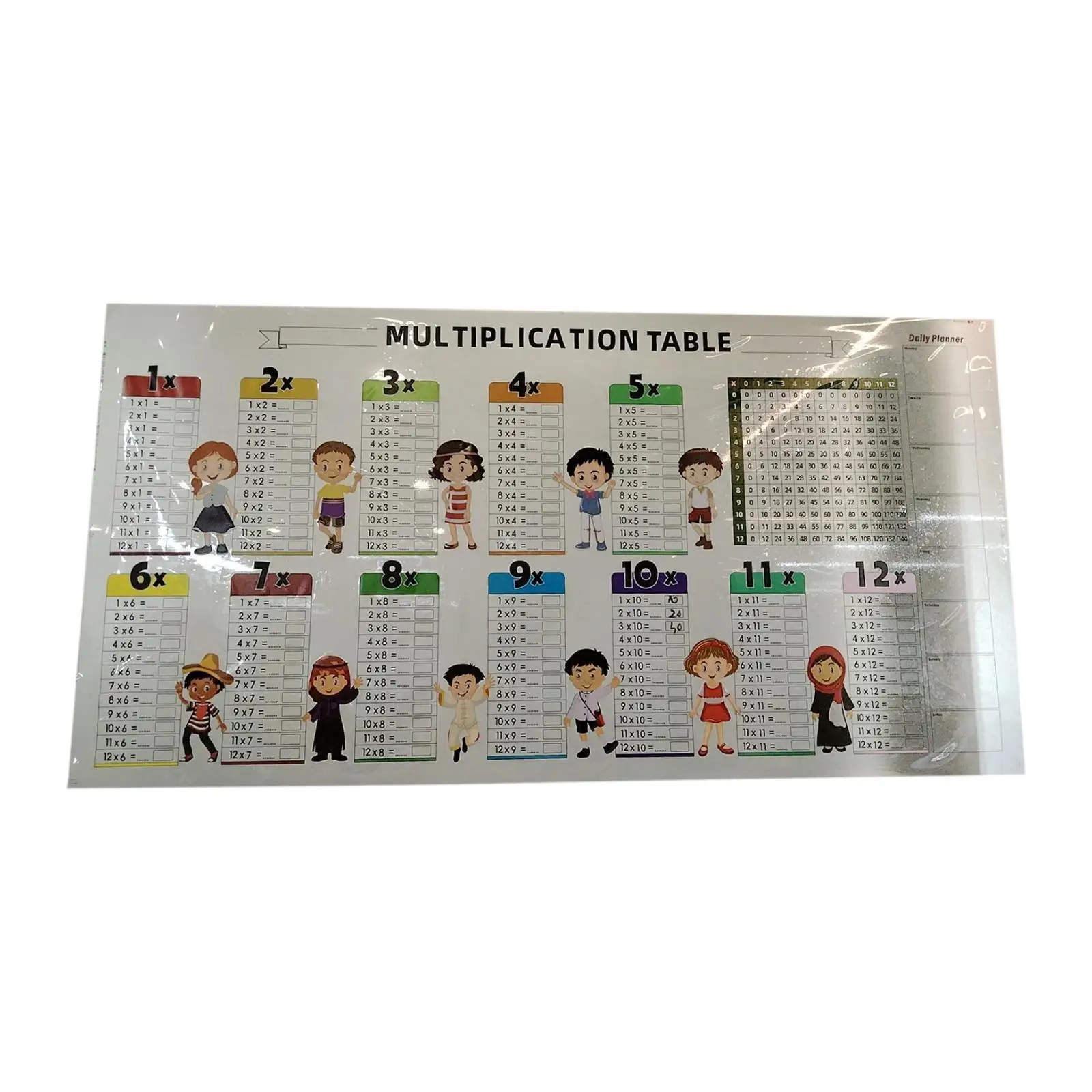 Dry Erase Multiplication Sheet Colorful Math Supplies for Student Home Kid