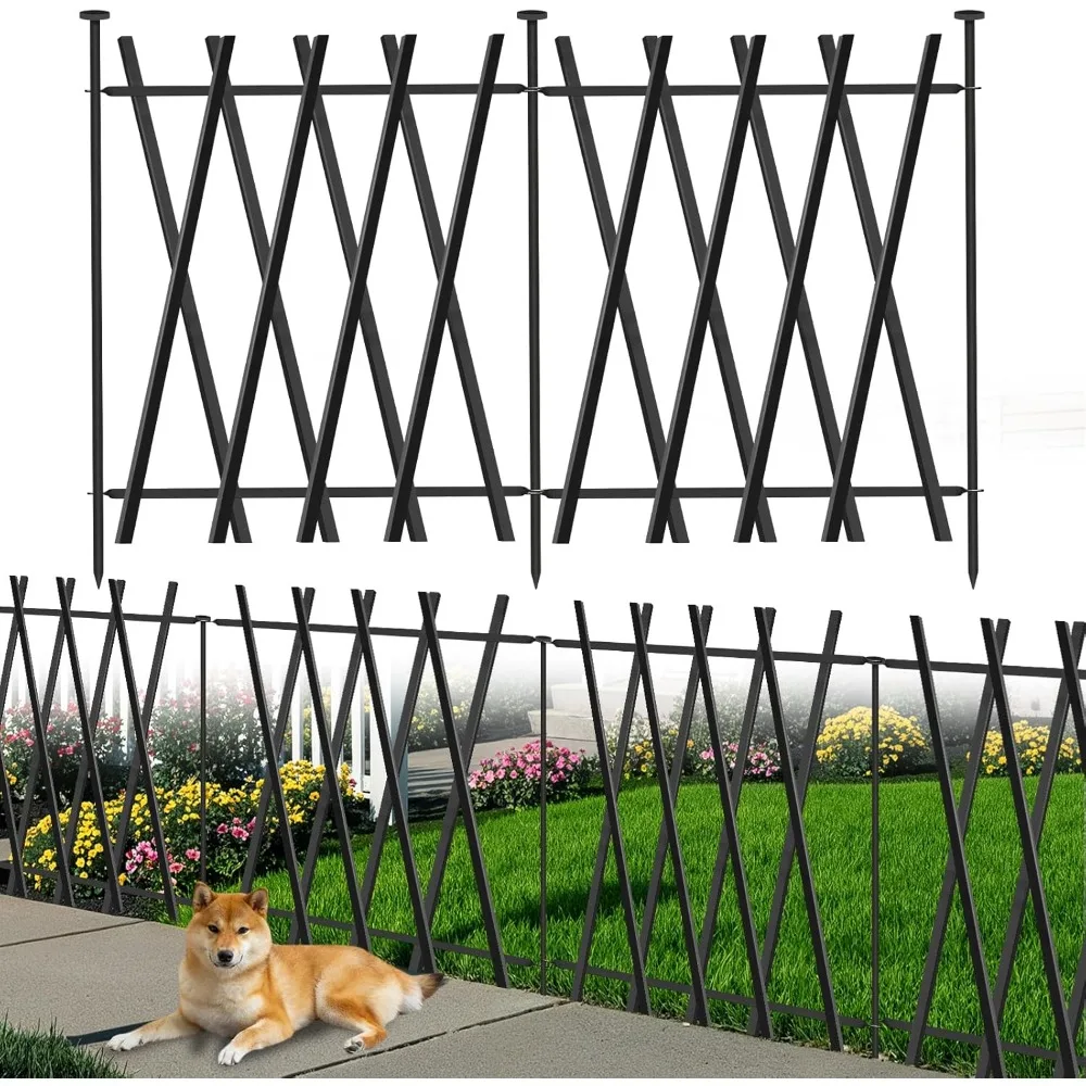 

Иржавеющий декоративный садовый забор, высота 32 x 29 ширины, набор из 7 панелей, длина 17 футов для домашних животных и собак