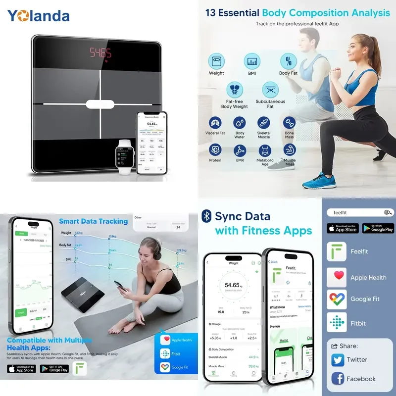 In Stock Weight Scale High-Precision Digital Bathroom Body Scale 180kg for Home Use