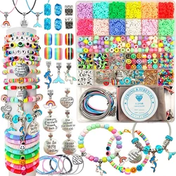 3400pcs Beads Charms Jewelry Making Kit Friendship Bracelet Making Kit Supplies DIY Crafts Birthday Christmas Gifts for Girls