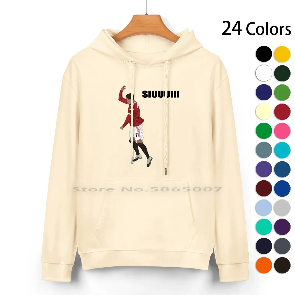 Siuuu Cotton Hoodie Sweater 24 Colors Portugal Goat Ronaldo News Mun Ronaldo With Reds Legend Ronaldos Goal Siuuuuu Ronaldo