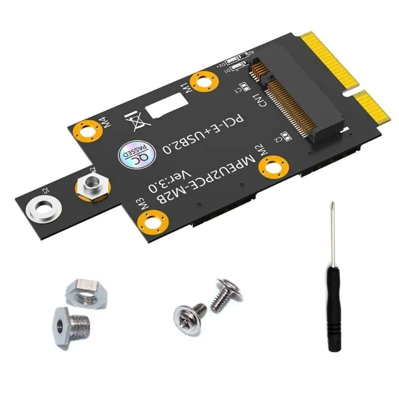 652F Double Card Slot M.2 B to Mini PCIE Adapter for 3G 4G Module Support 3042