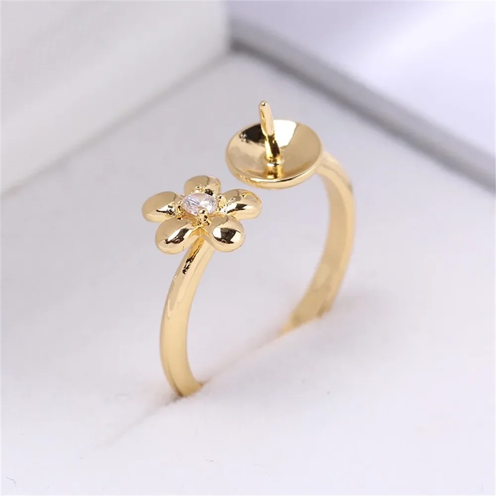

Adjustable Gold Plated Pearl Ring Settings Findings & Accessories - for Jewelry Making Bulk Wholesale Craft Supplies 8-10mm