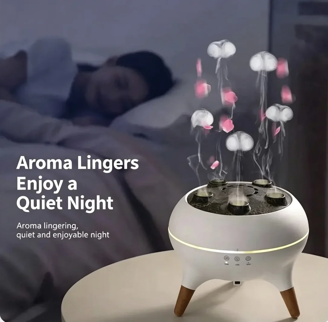 Dynamic Jellyfish Air Humidifier 250ml Essential Oil Diffuser Remote Control Bedroom Humidifier With 7 Colorful Night Lights - view 5
