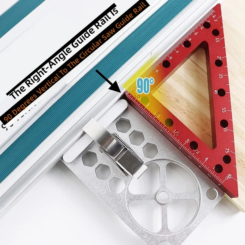 90 Degree Right Angle Guide Rail for Electric Circular Saw Woodworking Scribing Engraving Machine Opening Auxiliary Tool
