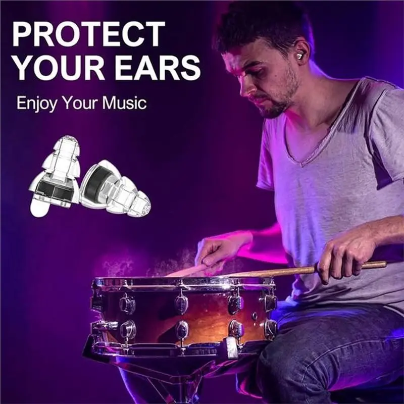 DTB7 1set Musician Ear Protection Music Festival Earbuds, Concert Earbuds Noise-Canceling Earbuds, Reusable High-Fidelity
