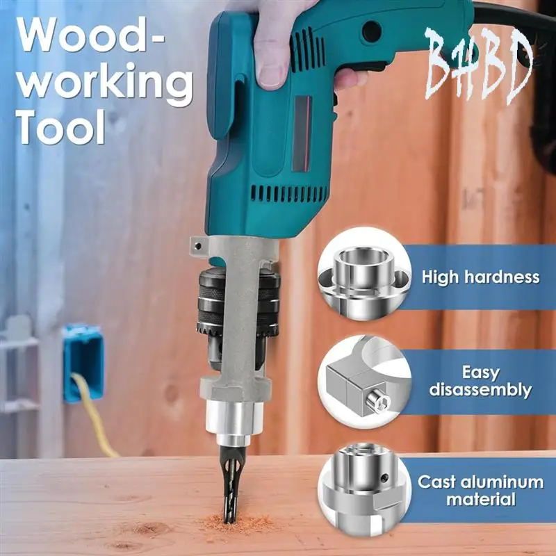 

BHBD-Square Hole Drill Bit Adaptor Square Hole Drill Bit Adapter Power Tool Accessory For Woodworking